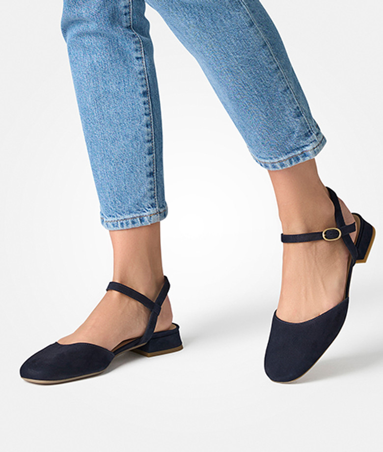 Paul Green 3843-057 Peeptoes & Slingpumps in blau