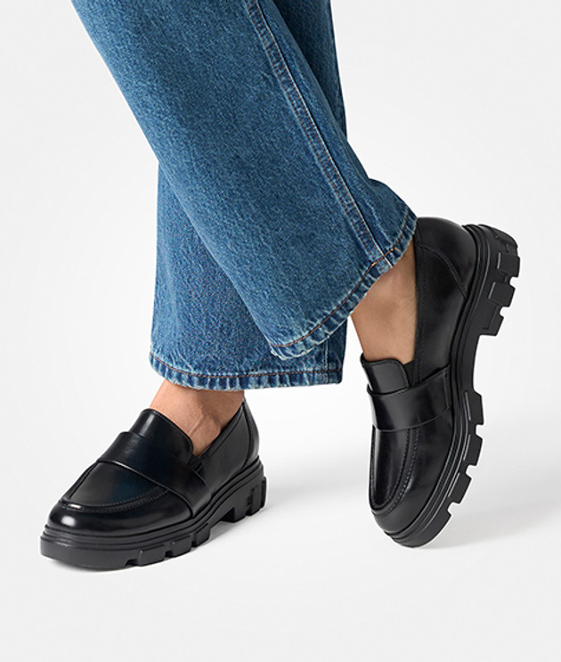 Paul Green 1173-008 Slipper & Mokassin in schwarz