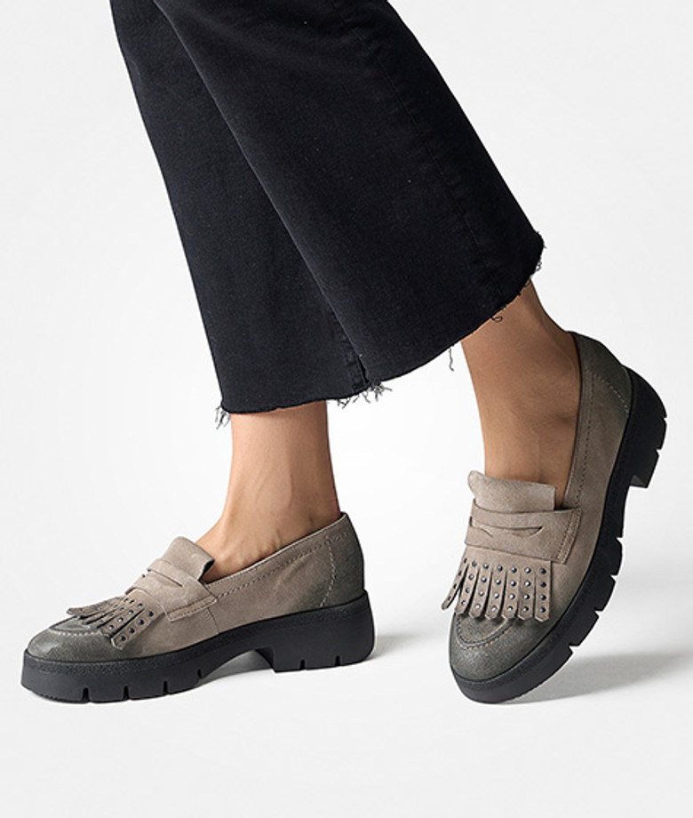 Paul Green 1118-026 Slipper & Mokassin in grau