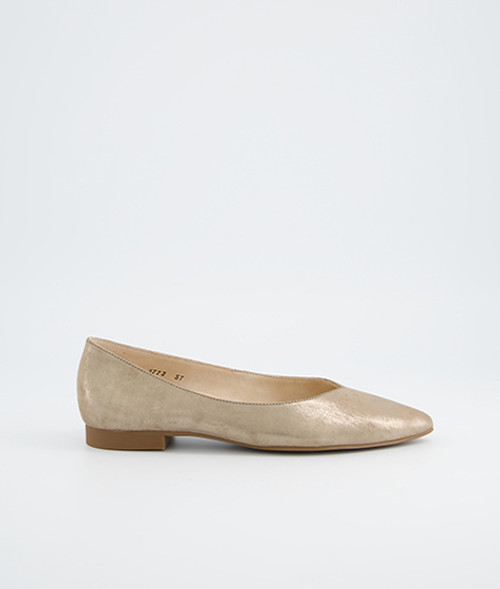 Paul Green 3772-177, Ballerina in Beige, metallik für Damen, Größe 36