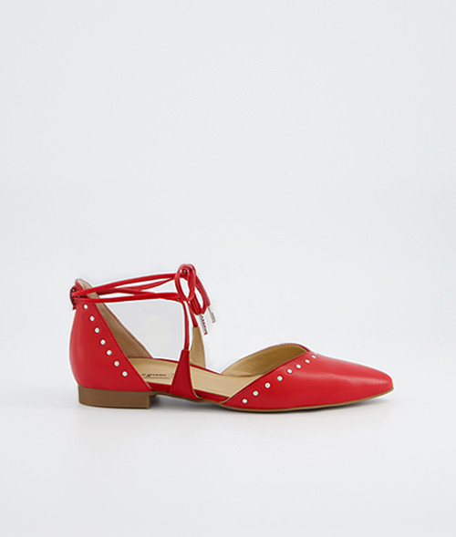 Paul Green 1176-027, Ballerina in Rot für Damen, Größe 38