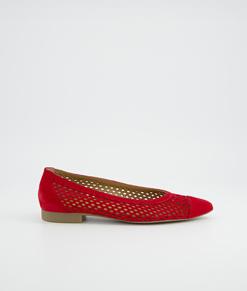 Paul Green 1215-029, Ballerina in Rot für Damen, Größe 36