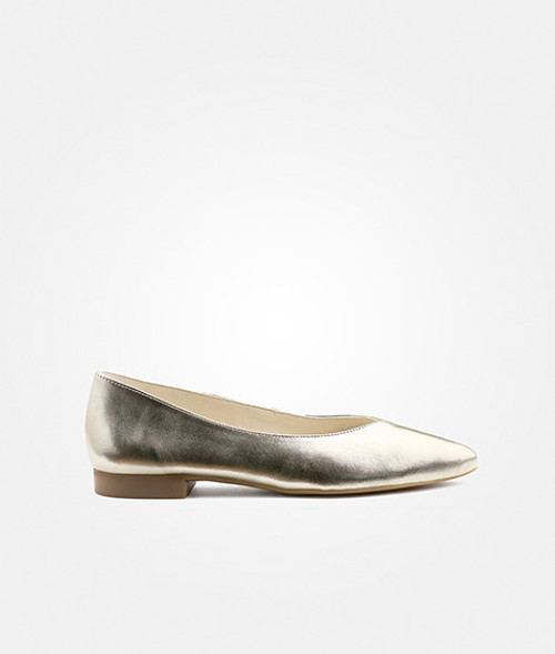 Paul Green 3772-155, Ballerina in Gold für Damen, Größe 35,5