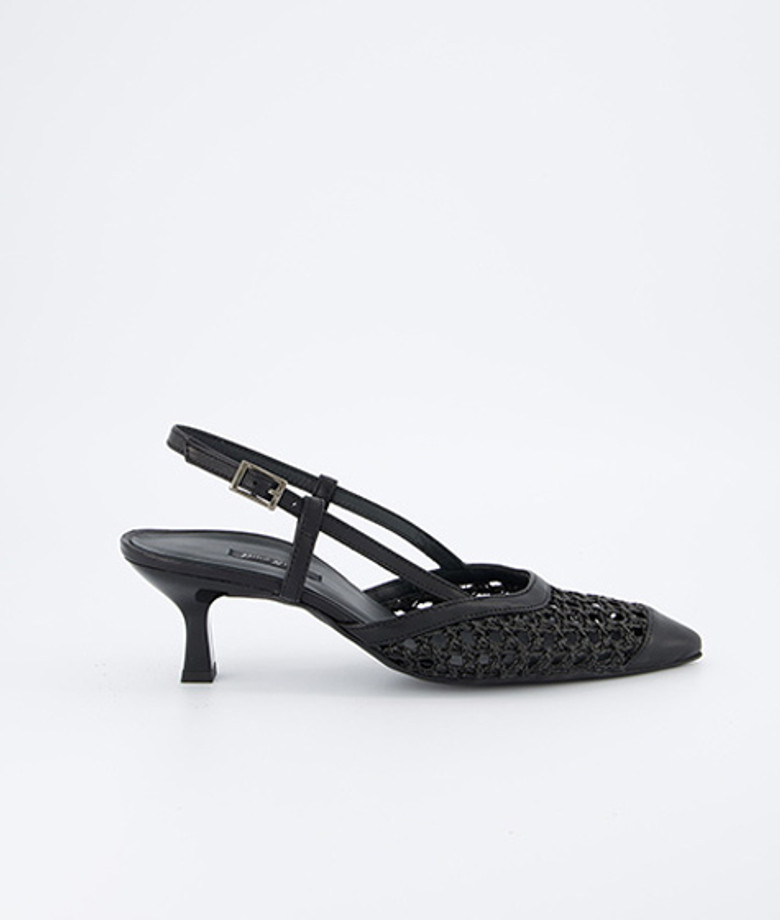 Paul Green 6144-007 Peeptoes & Slingpumps in schwarz