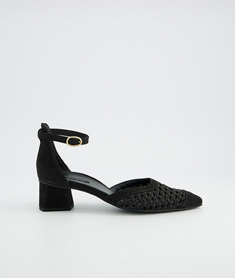 Paul Green 3856-019 Peeptoes & Slingpumps in schwarz