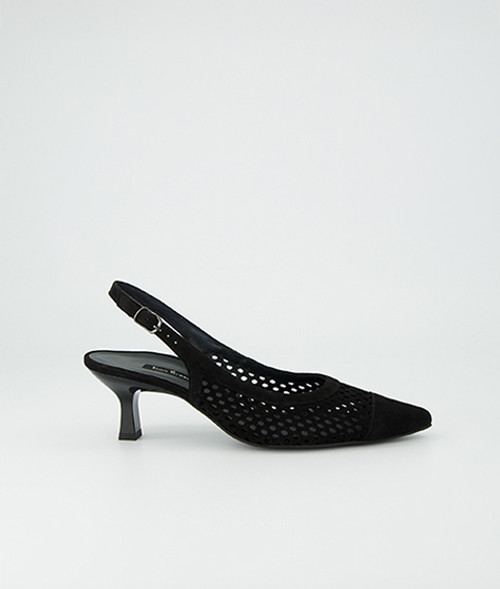 Paul Green 6222-029, Peeptoes & Slingpumps in Schwarz für Damen, Größe 38