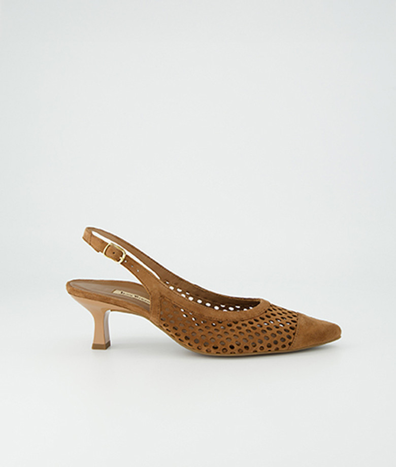 Paul Green 6222-019 Peeptoes & Slingpumps in braun