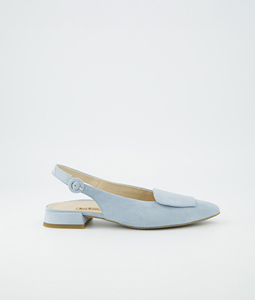 Paul Green 6090-099, Peeptoes & Slingpumps in Blau für Damen, Größe 37,5