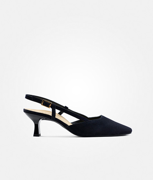 Paul Green 7992-033, Peeptoes & Slingpumps in Blau für Damen, Größe 40,5