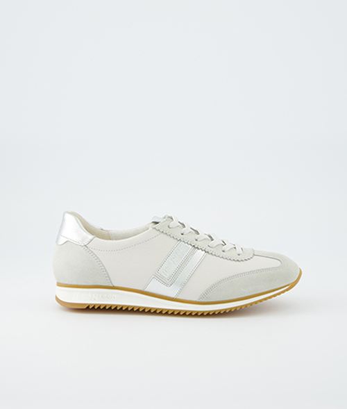 Paul Green 5453-037, Sneaker in Cremeweiß/ Milk / Silber für Damen, Größe 36