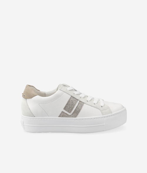 Paul Green 5430-06, Sneaker in Weiß,kombiniert für Damen, Größe 39