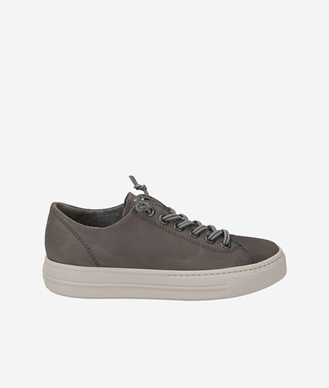 Paul Green Sneaker 4081-486 In Pelle Grezza Grigia, Donna - Scarpe Casual Leggere