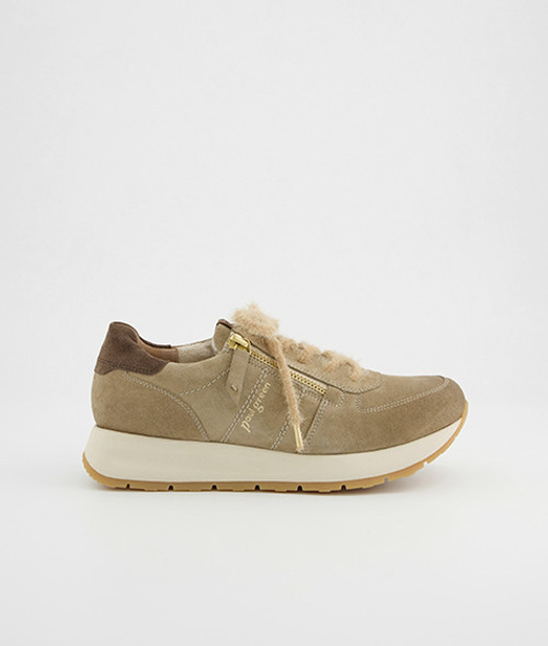 Paul Green 5444-091, Sneaker in Beige für Damen, Größe 42