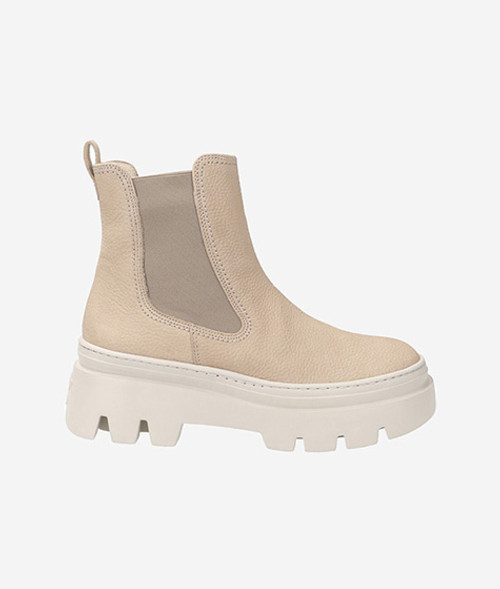 Paul Green 9124-012, Stiefeletten, Chelsea Boots in Beige für Damen, Größe 42,5