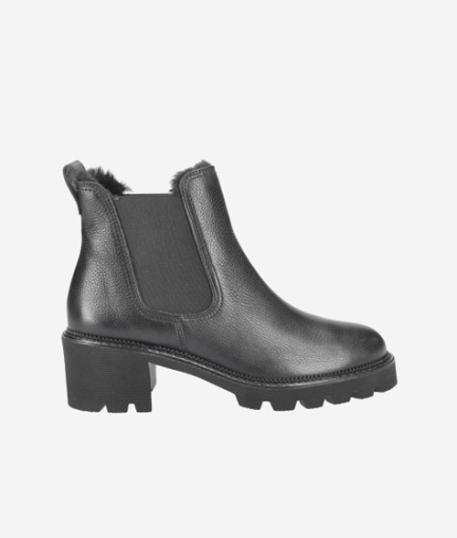 Paul Green 8076-004, Warmfutter, Chelsea Boots, Stiefeletten in Schwarz für Damen, Größe 40