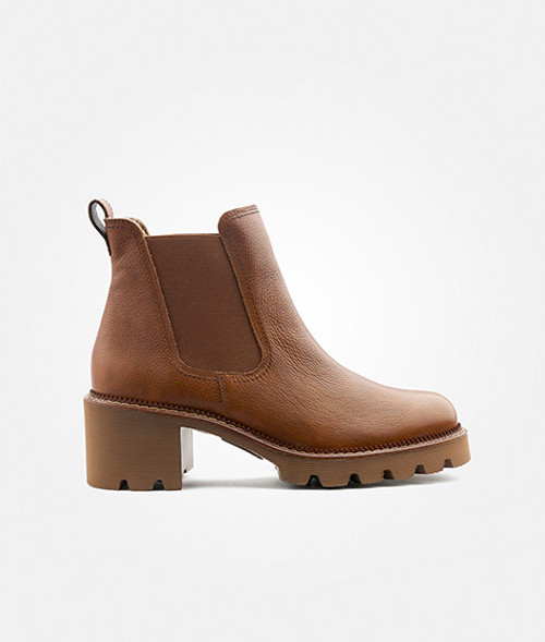 Paul Green 8076-026, Stiefeletten, Warmfutter, Chelsea Boots in Braun für Damen, Größe 40