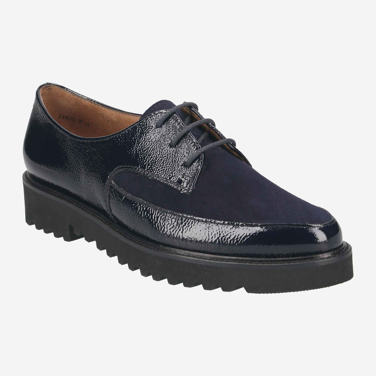 Paul Green Schnürschuhe 4073-018 Damen - Blaues Rauleder In Größe 38