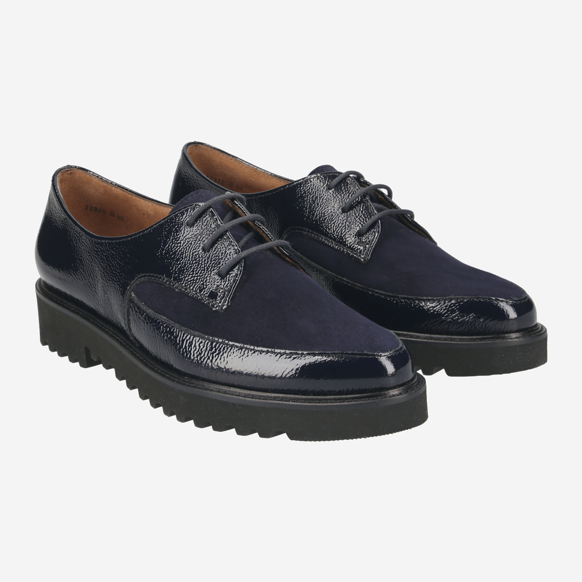 Paul Green Schnürschuhe 4073-018 Damen - Blaues Rauleder In Größe 38