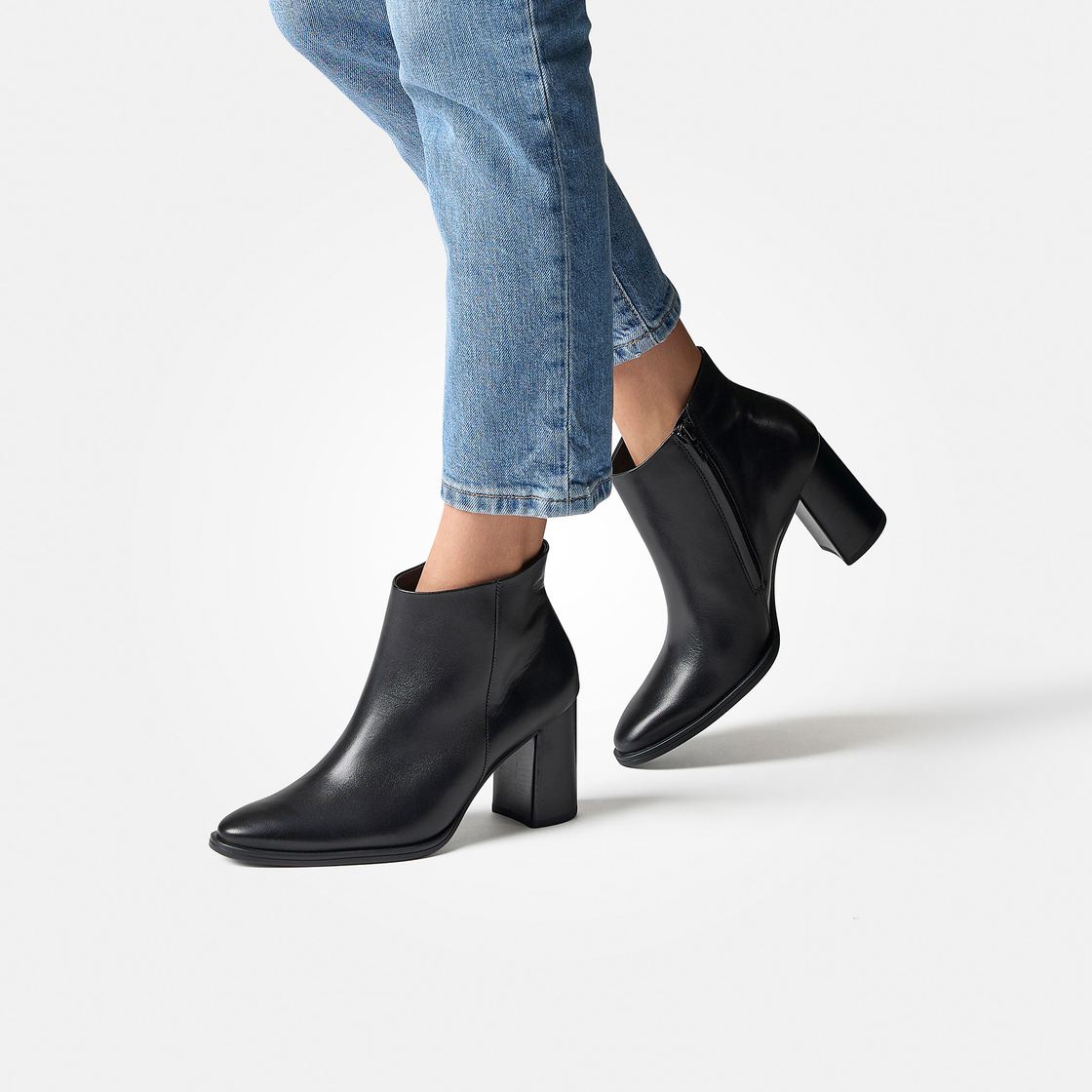 Damenschuhe Paul Green Stiefelette Schwarz Mit Schnalle Paul Green 8149-006  Stiefeletten In Schwarz Online Kaufen